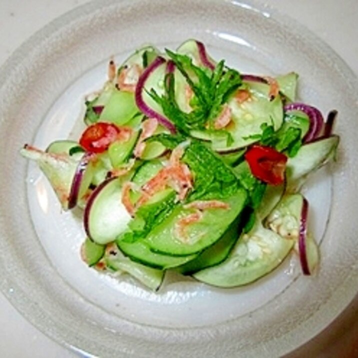簡単料理!キュウリと茄子の酢の物!